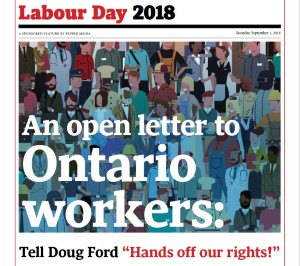 Open Letter - Labour Day 2018